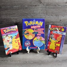 Pokemon Scholastic Book Lot Kanto Sticker Book Greatest Battles Get Well Pikachu