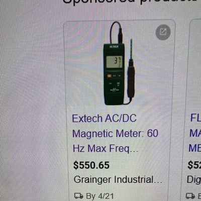 Extech AC/DC Measurement Magnetic Meter 60 Hz Max Frequency Range Magnetic Meter