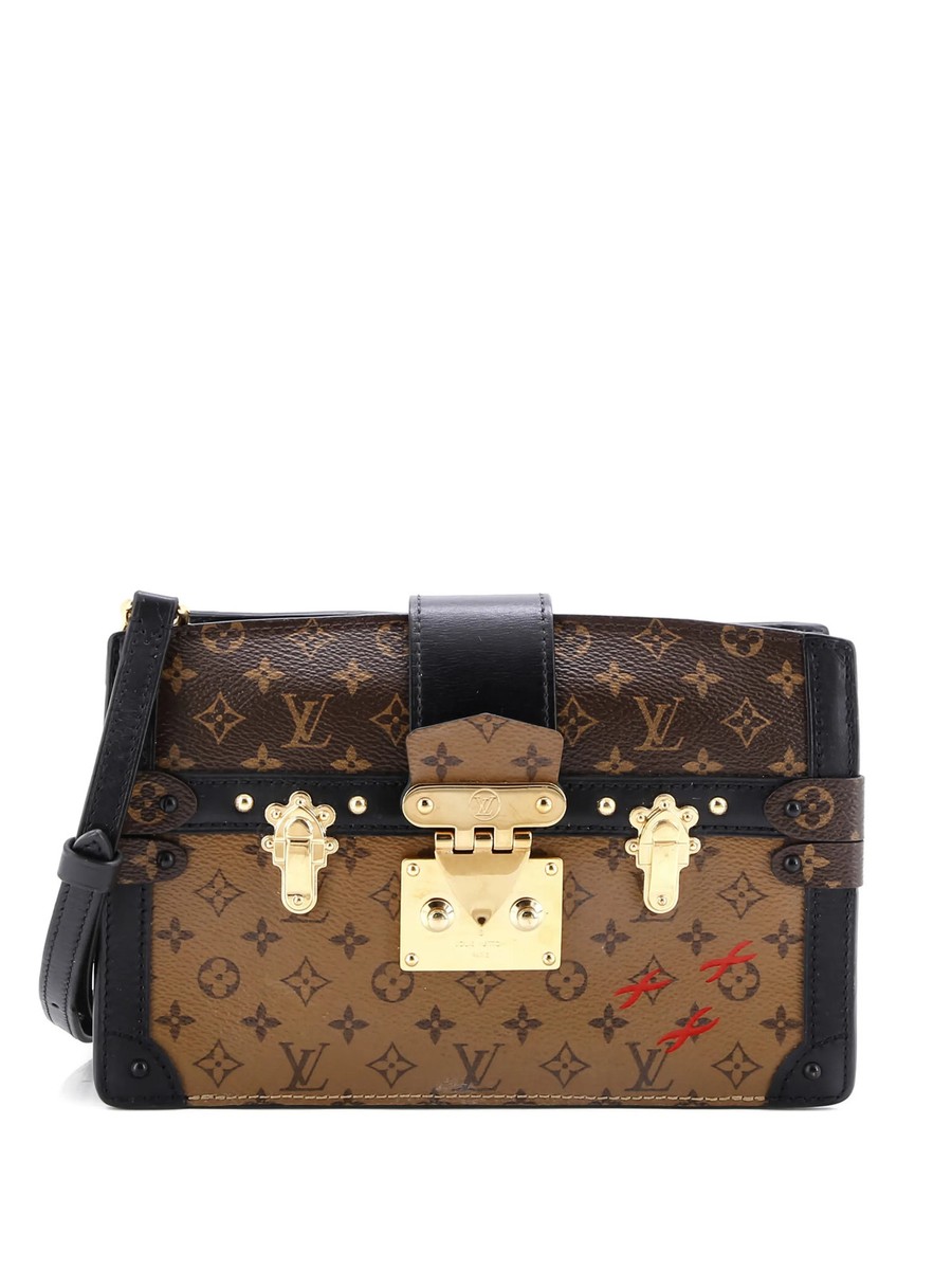 LOUIS VUITTON M43596 Petite Malle Monogram Trunk Chain Shoulder