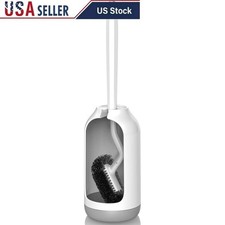 Toilet Brush Set Ergonomic Handle Deep Clean Hygienic Design Space Saver New