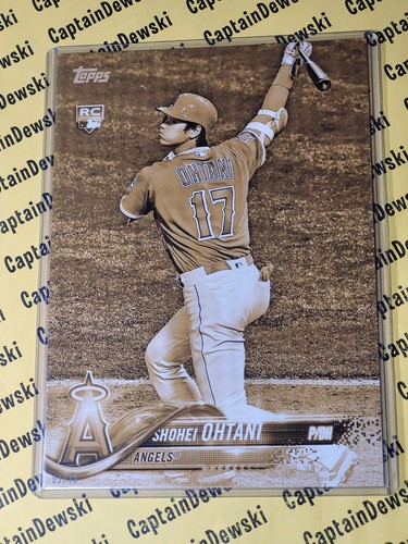 SHOHEI OHTANI 5X7 Gold #03/10 2018 Topps Update SP Batting Variation RC SN10