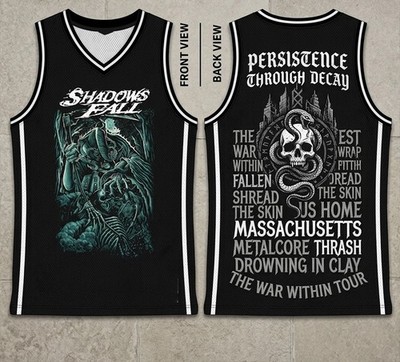 New Shadows Fall Jersey metalcore music 1996 S-5XL Basketball Jersey ZO416