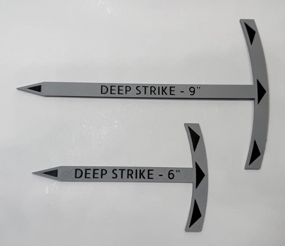 Warhammer 40k Deep Strike Markers Twin Pack 6” & 9” – 3D Printed Gaming Aid