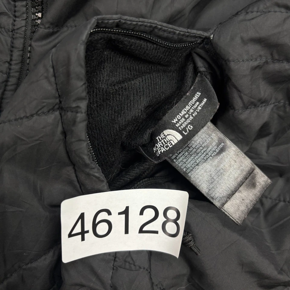 Chaqueta North Face Mujer Grande Negro Chaleco Puffer Reversible Forrado de Vellón Dama* Foto 4 de 4