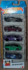 2025 Hot Wheels Motor Show HW NEW 5 pack w/ Ford Ferrari Bugatti Lotus LM VHTF