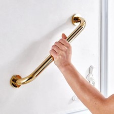 Gold Polished Brass Bathroom Bath Shower Safety Grab Bar Toilet Hand Rail Holder