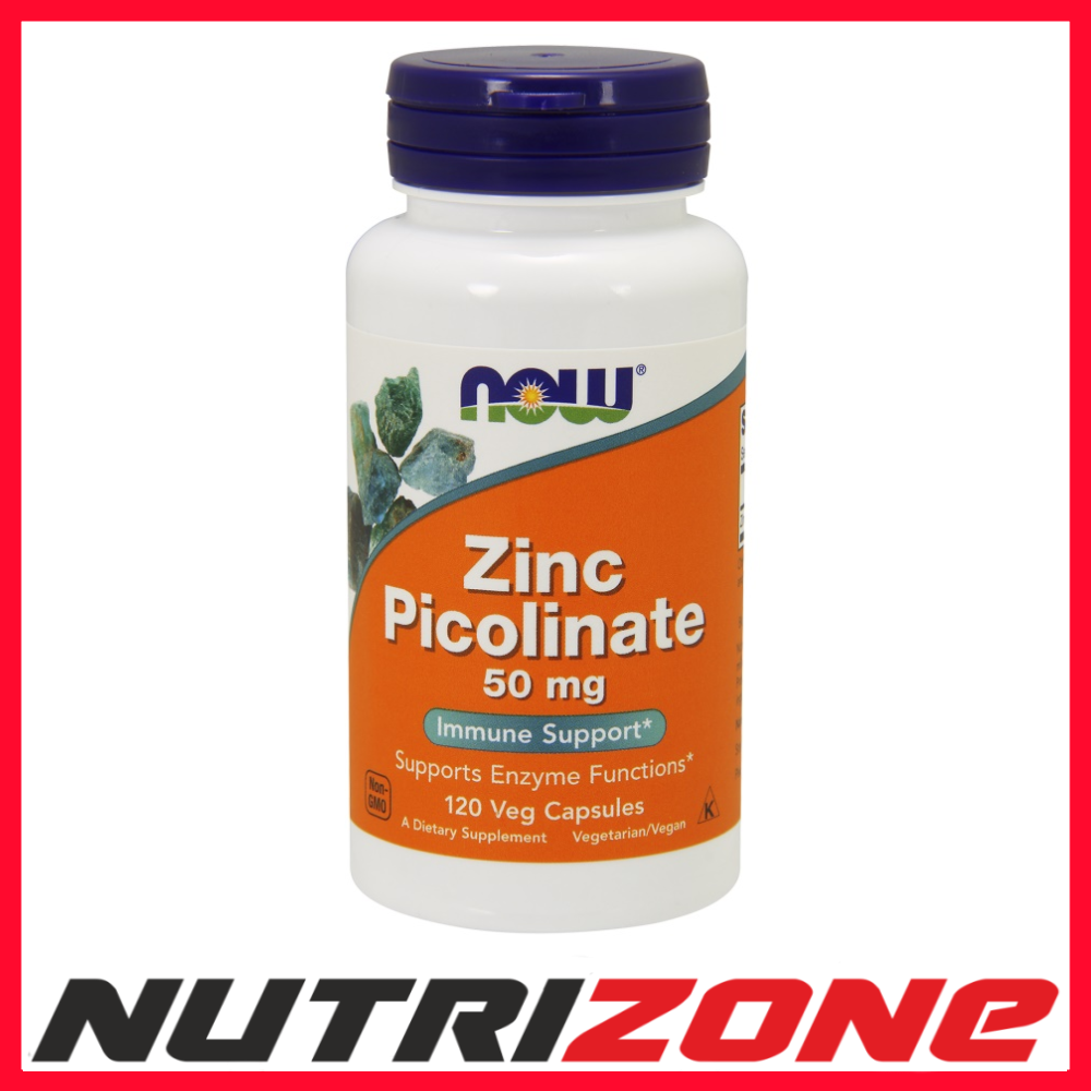 Now Foods Zinc Picolinate 50mg Immune Support - 120 vcaps