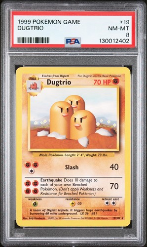 Dugtrio graded PSA 8 for sale on eBay