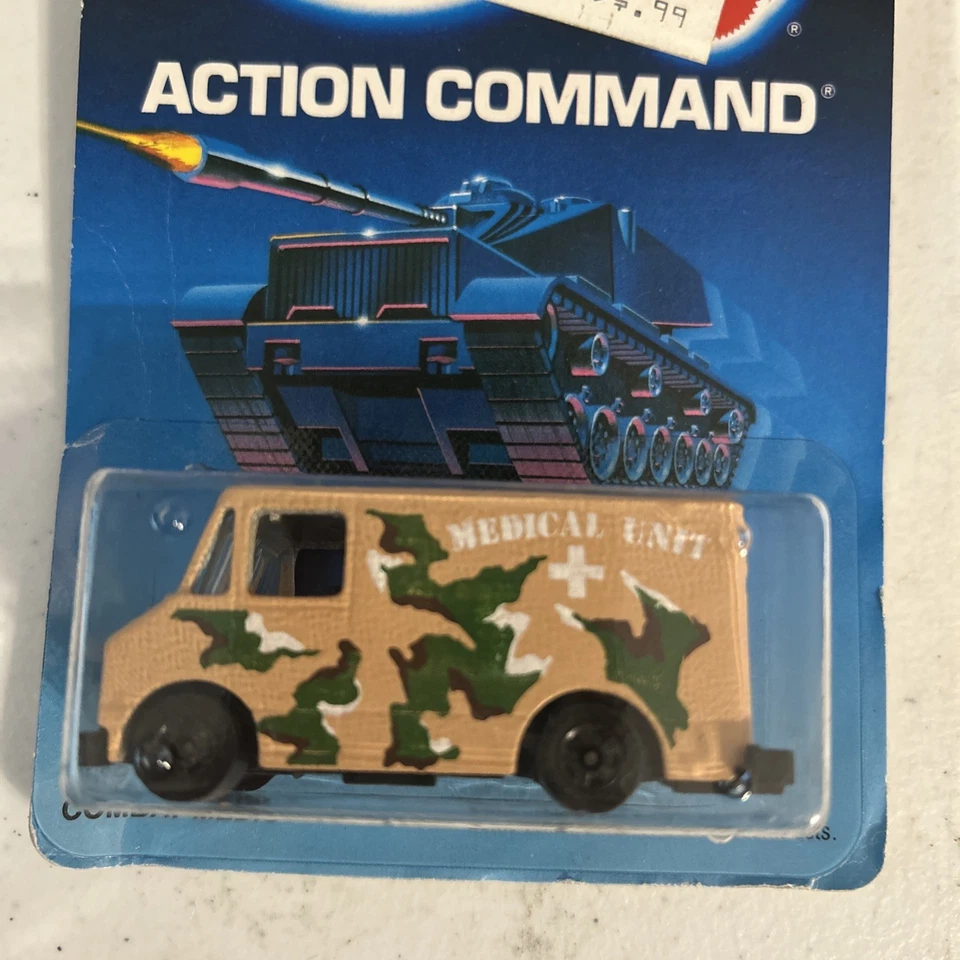 罕见老式 1982 年风火轮动作指挥战斗医疗棕褐色迷彩 #2519 — 第 2/4 张图片