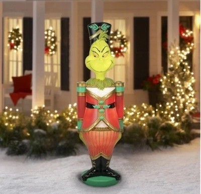DR SEUSS 6FT THE GRINCH NUTCRACKER LED BLOW MOLD LIGHTED YARD DECOR CHRISTMAS 