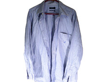 Nautica Shirt Men's XXL Collared Long Sleeve Dress Button Up Blue w/ Logo