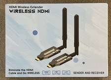 NEW HDMI Wireless ExtenderSender  Receiver Plug  Play 5.8G Auto Pairing