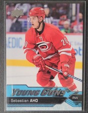 2016-17 Sebastian Aho Upper Deck Young Guns Rookie RC #210