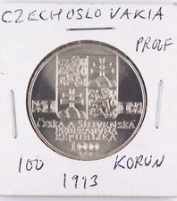 1993 Proof 100 Korun Czechoslovakia KM# 163 Silver Coin 