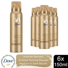 Dove Derma Spa Self Tan Body Mousse Summer Revived f&uuml;r mittlere/dunkle Haut, 6x150ml
