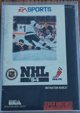 NHL 94 SNES with manual, tray, oem dust cover, and protector