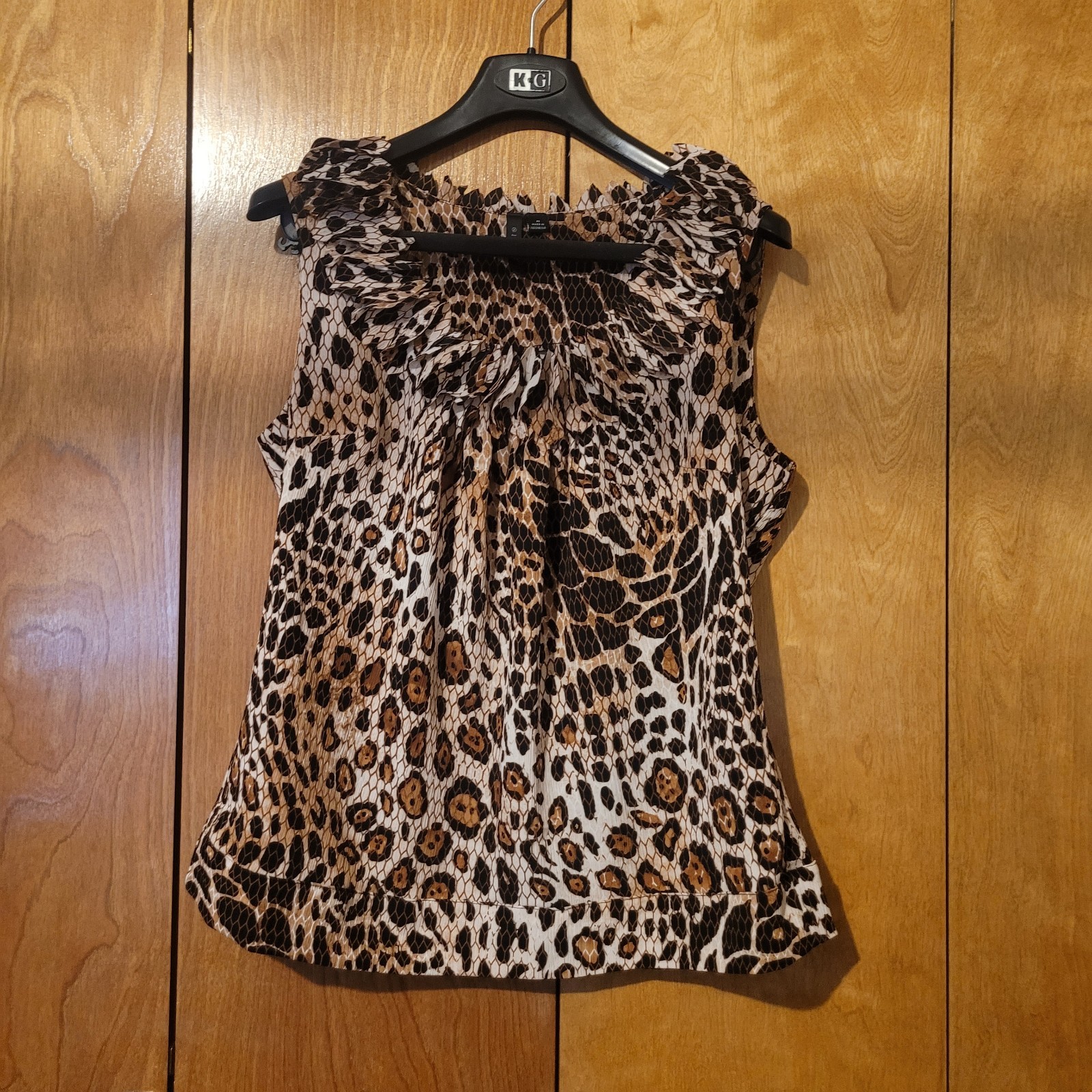 Sioni Python Snake Print Blouse  Unique Curled Te… - image 8