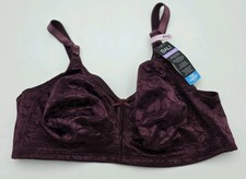 Bali Classic Support Bra Womens 40D Burgundy Style DF3372 Wirefree Cool Comfort