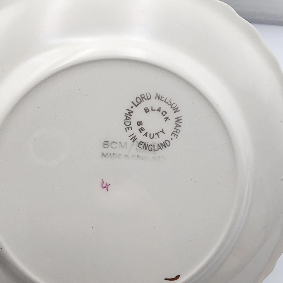 Juego de platos octogonales florales de belleza negra Lord Nelson hecho en Inglaterra Foto 3 de 4