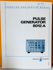 HP 08012-90000 1971 Model 8012A Pulse Generator Operating & Service Manual.