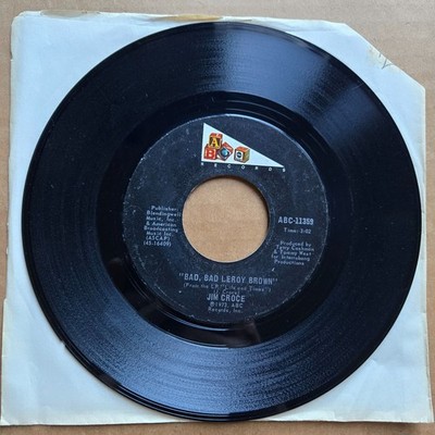 JIM CROCE Bad Bad Leroy Brown 45 7'' Record Vinyl Records