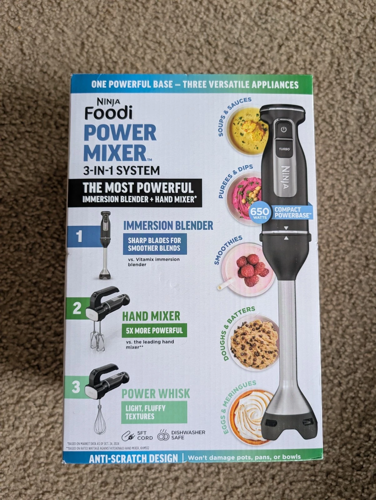 Brand New Ninja Foodi 3 in 1 Power Mixer System: Hand Mixer & Immersion Blender
Opens in a new windo