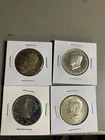 Nice Lot Of 4 Proof 90 % Kennedy Half Dollars.