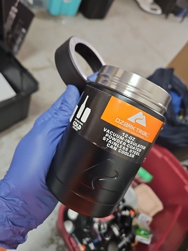 Ozark Trail 12-oz Vacuum Insulated Black Stainless Steel Can Cooler - Picture 4 of 4