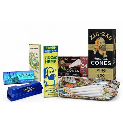 24x Zig Zag White Rolling Papers Double Wide Smoking Accessories