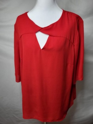 The Limited Classic Keyhole With Twist-Neck Detail Womens XL Work To Weekend Top