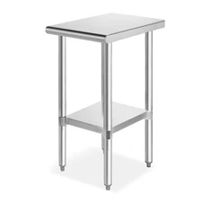 Stainless Steel Commercial Kitchen Prep Table - 12" x 24"