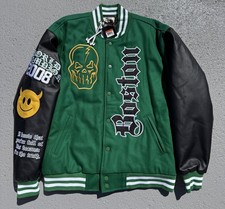 Giacca Uomo NBA Boston Celtics Lana Varsity Marca X Verde Large