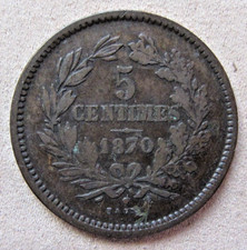 Luxembourg 5 Centimes 1870 VF