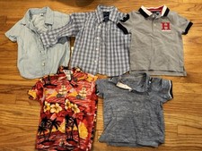 30pc BUNDLE SET Boys Top Clothes 2T Shorts Pants Short Sleeves Vest Polo Shirt