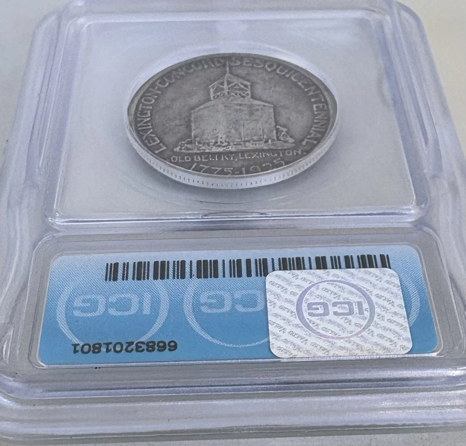 1925 Lexington Commemorative Silver Half Dollar 50C About Uncirculated ICG AU50 - Image 4 of 4