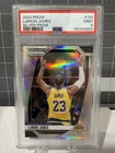 2024 Prizm LeBron James Silver Prizm PSA 9 Chalk Toss Iconic Card #130 LA LAKERS