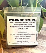 Maxsea 16-16-16 The Best Carnivorous Plant Fertilizer - Makes 16 Gallons