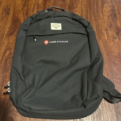 Arcane Large Day Commuter Backpack, Stonewash Black Lion Studios Logo