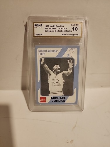 1989-90 COLLEGIATE COLLECTION COCA COLA MICHAEL JORDAN #65 GRADED BCCG 10 MINT - Picture 3 of 3