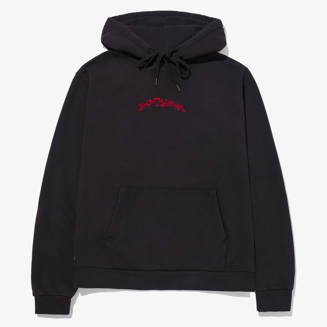 100 Thieves Open World Underworld Hoodie Size Small Black UK
