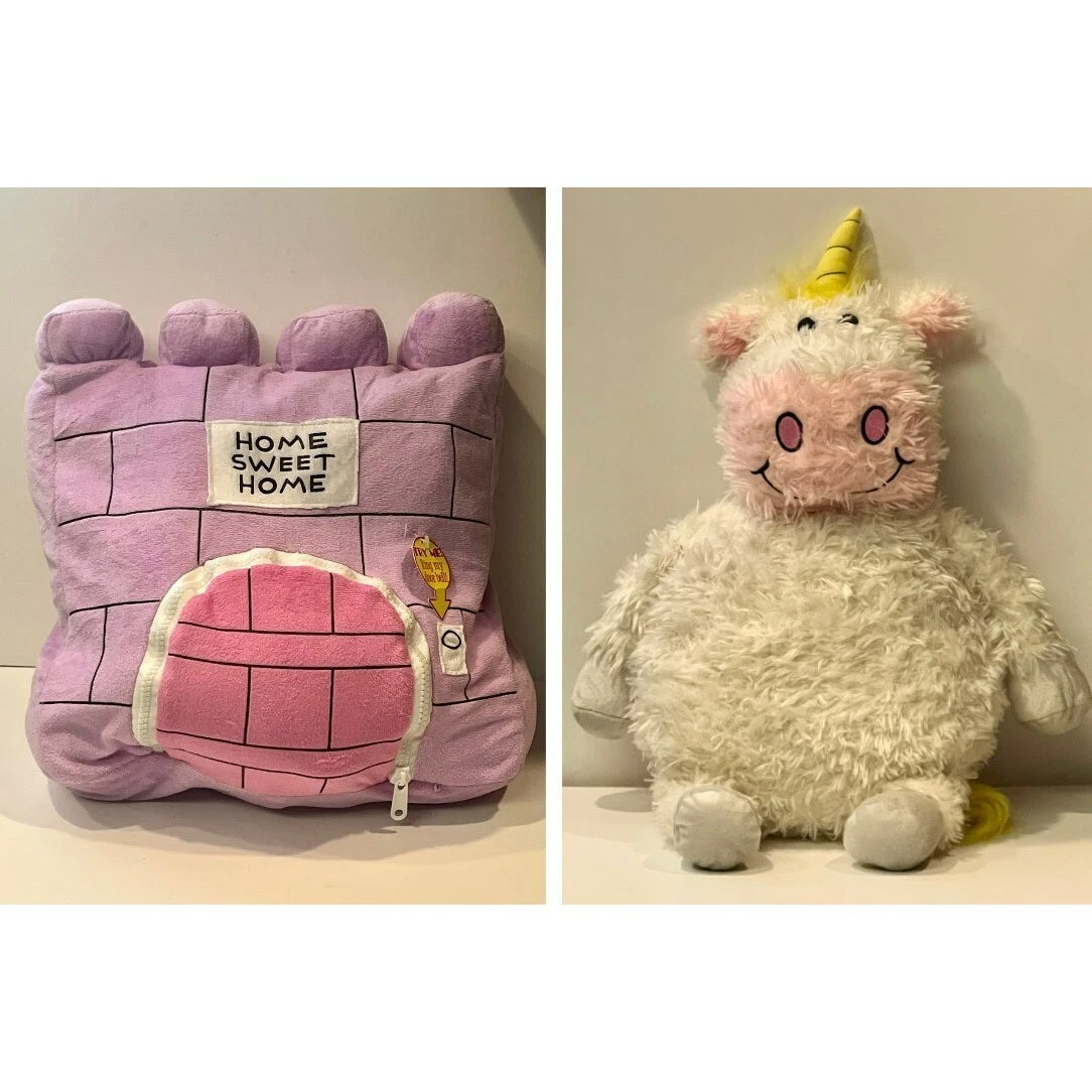 Peluche Happy Nappers licorne violet château oreiller animal en peluche 14