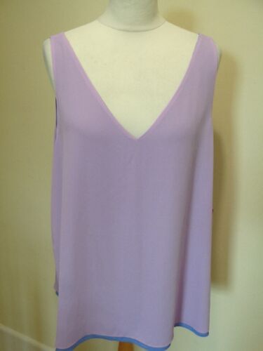 LILLY PULITZER BRAND NEW 'FLORIN' LILAC AND BLUE REVERSIBLE SLEEVELESS CAMI - XL - Photo 1/9