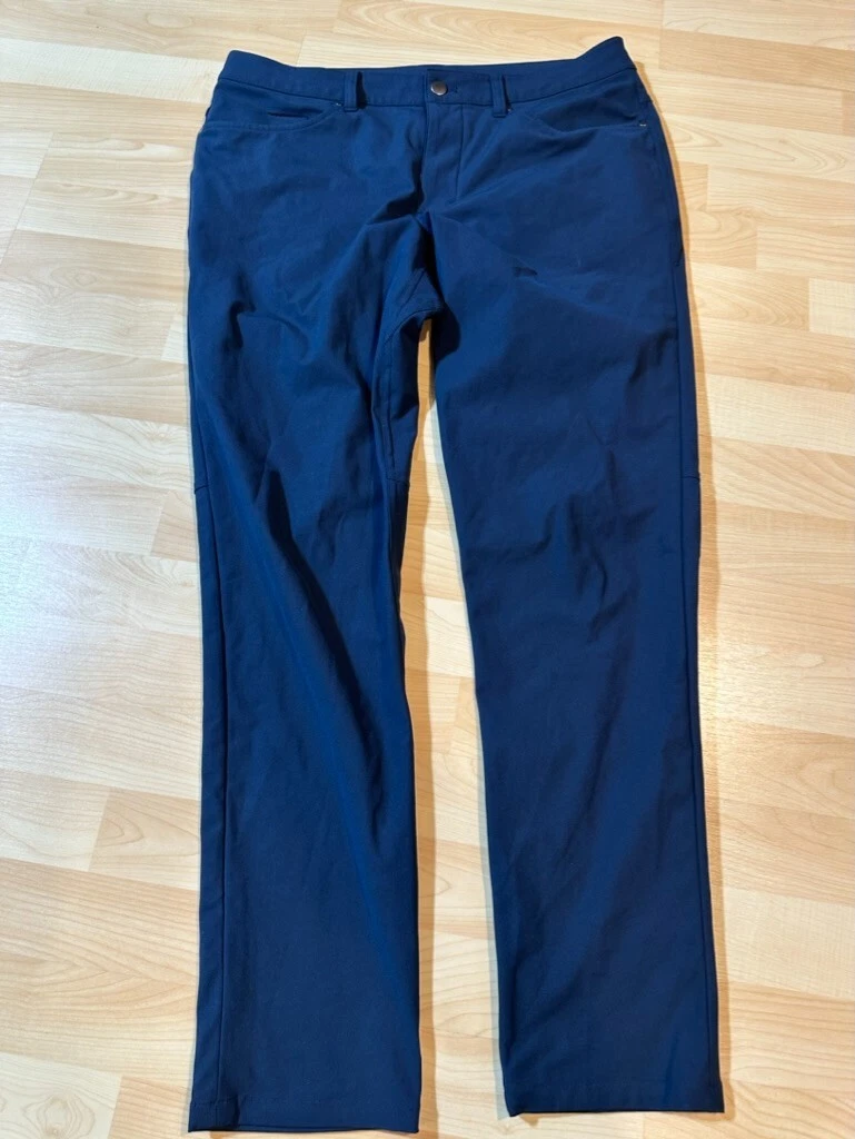 Lululemon ABC Pants Slim Warpstreme 32 x 31 True Blue Navy Strech