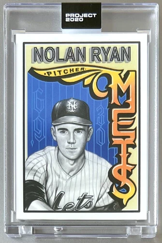 TOPPS PROJECT 2020 #314 NOLAN RYAN HOF by MISTER CARTOON 1969 METS FREE SHIPPING