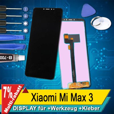 Display Für Xiaomi Mi Max 3 Komplettes Bildschirm Lcd Touch Schwarz +