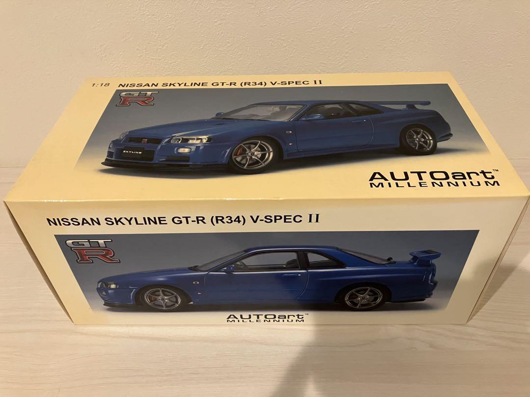 ミニカー AUTOart 1/18 SKYLINE R34 GT-R V-SPEC II Amazon.com: AUTOart 1/18 Nissan Skyline GT-R (R34) V Spec II