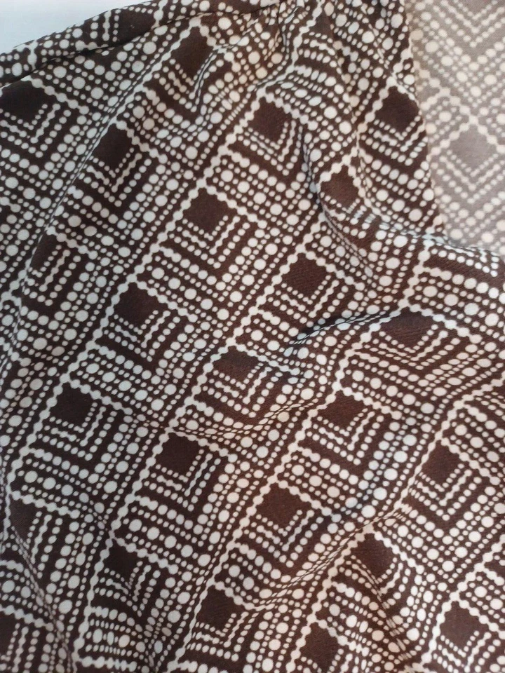 London Times Women's Dress Sz 10 Sheath Brown Stretch V Neck Below Knee - Image 4 of 4