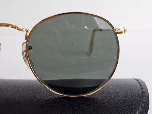 Ray-Ban B&L W0603 Round Arista Classic Metals Sunglasses 90's - Picture 6 of 9