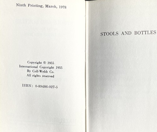 ALCOHOLICS ANONYMOUS STOOLS AND BOTTLES 1978 9th Printing POCKET AA 12 STEPS HC - Picture 3 of 3