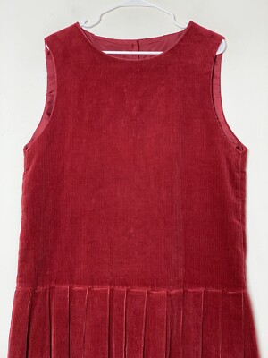open lace back dress Women's Organic Corduroy Pinafore Dress